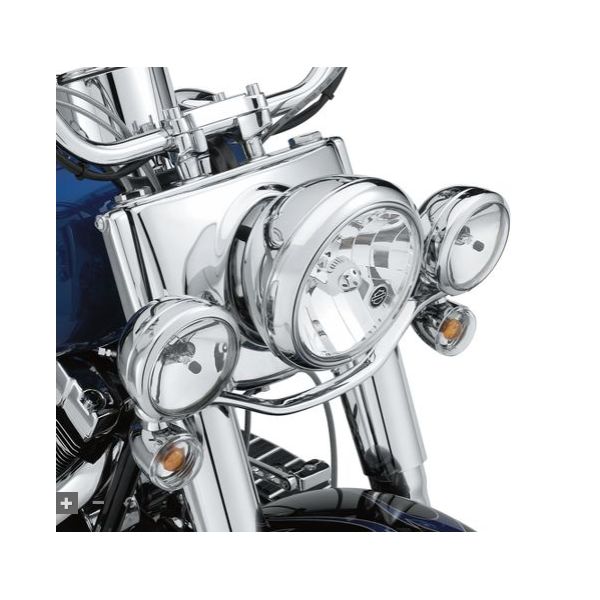 Kit cache phare fourche ox head chrome pour Harley Davidson FLST